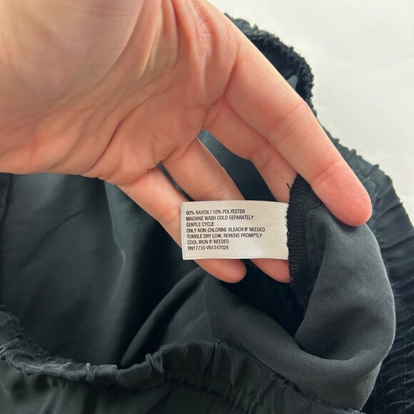 A New Day Black Soft Canvas Wide Leg Cargo Pant L - Picture 5 of 7